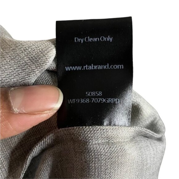 Rta Women's Gray Flannel Button Down Shirt - Picture 8 of 9